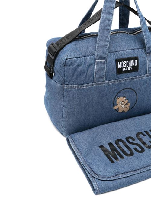 Borsa unisex Moschino Baby blu con logo Teddy Bear MOSCHINO BABY | MUX05PL0E4540188